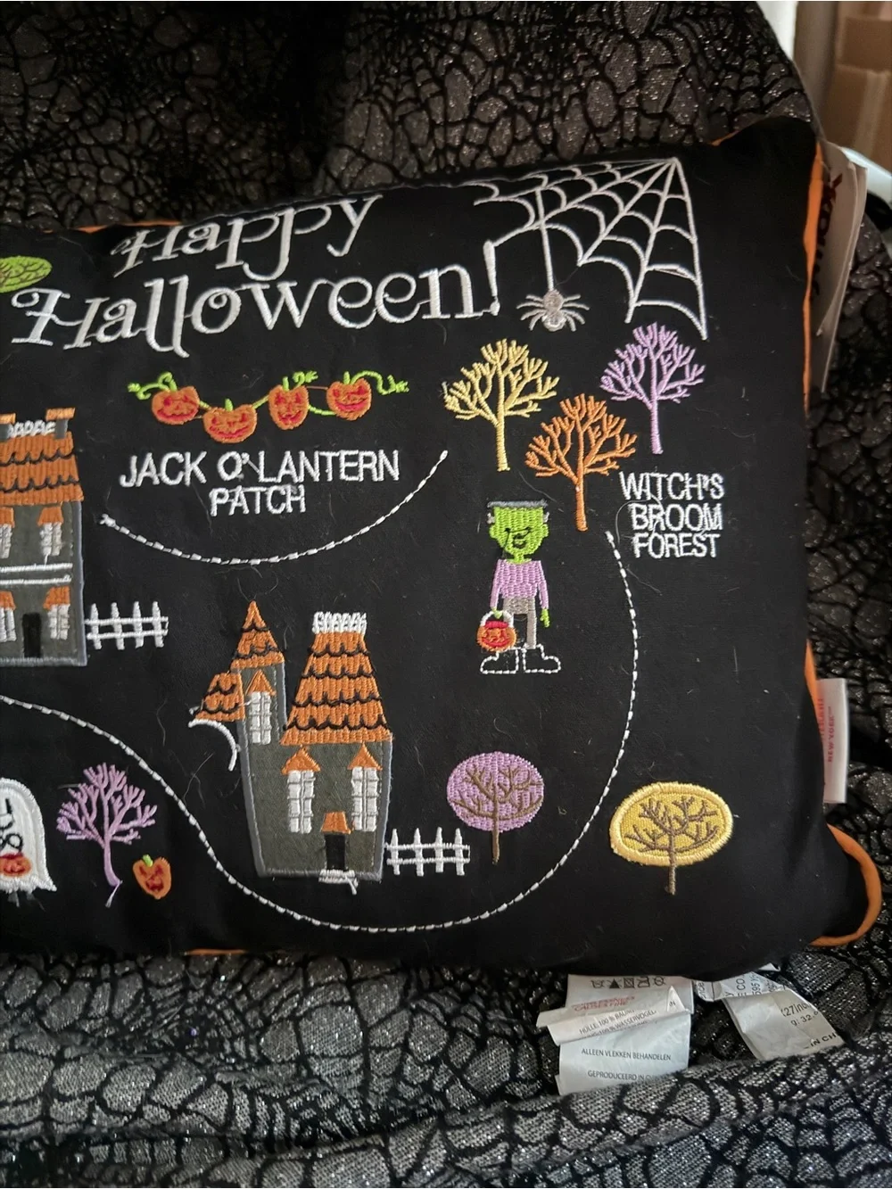 Isaac Mizrahi Halloween pillow new with tags